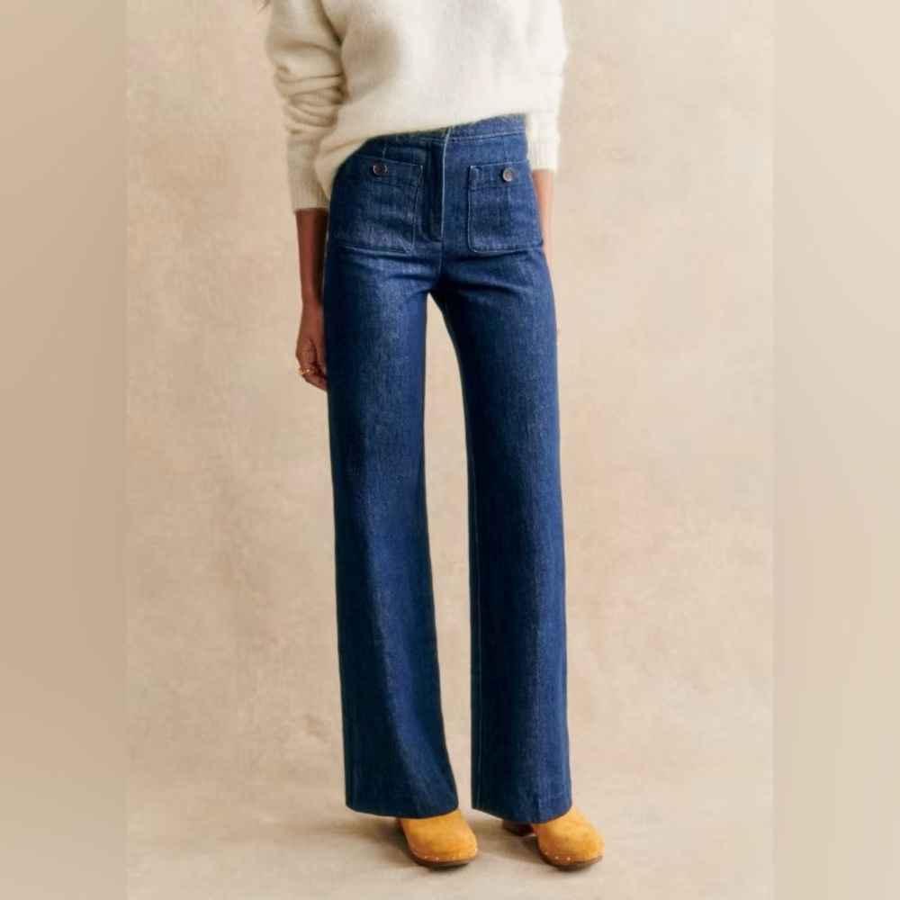 Sezane Dan Trousers Indigo Denim size 34